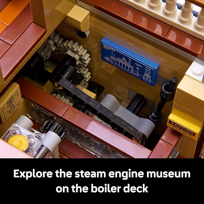 LEGO Ideas River Steamboat Building Set - Room Decor for Men and Women - Boat Model Building Kit for Adults, Ages 18+ - Arts & Crafts Display for Bedroom or Office - Gift Idea for Birthdays - 21356