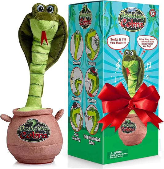 Gagster Dancing Cobra Snake - Dancing, Talking, Mimicking Cobra Snake Toy, Great for Kids & Adults, Singing, Joking, and Repeating What You Say, Hilarious Gag Gift Plush Novelty Mimic Toy
