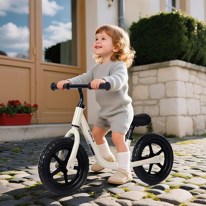 MEGHNA Toddler Balance Bike Kids Toy Aged 2-5 Years Old with Safety Footrest Adjustable Height Seat and Handlebar Strider Bike 8 inch Wheel for Over 18 Months Baby Toddler Kids, Easy to Assembly