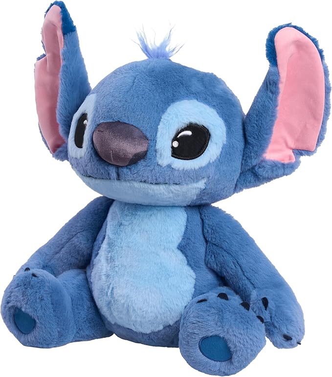 Disney Stitch Live-Action 13-inch Large Plush Stuffed Animal, Soft Toy for Kids, Blue, Alien, Toy for Fans, Girls, Boys, Kids, Ages 2 and Up by Just Play