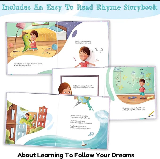 T-Rex Plush Dinosaur Coloring Book Gift Set, Arts and Crafts Soft DIY Washable Dino Doodle Doll Stuffed Animal Toy, Painting Craft Kit Toys, Play Dinosaur Gifts for Kids Boys and Girls Ages 3-5 5-7