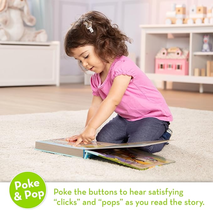 Melissa & Doug Children's Book - Poke-A-Dot: The Wheels on the Bus Wild Safari (Board Book with Buttons to Pop)