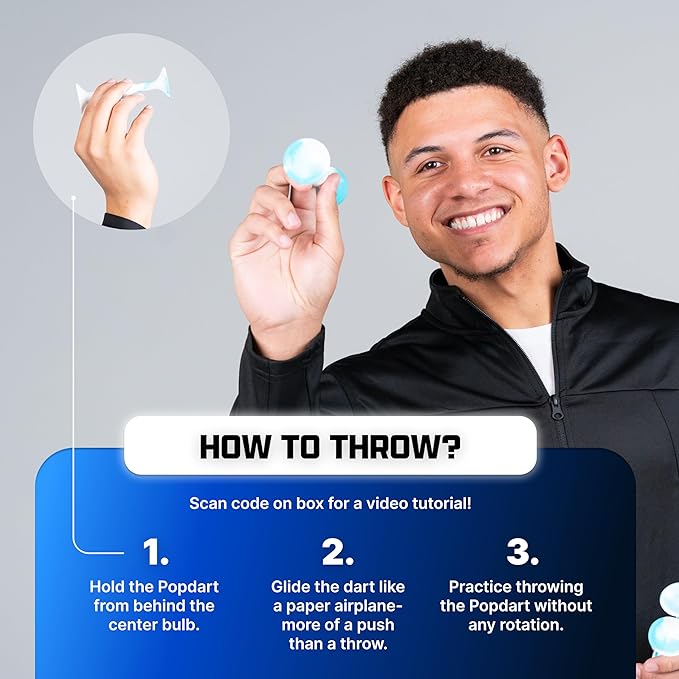 Popdarts PRO Pack Game Set (Red & Black) - Indoor, Outdoor Suction Cup Throwing Game - Competition with a POP