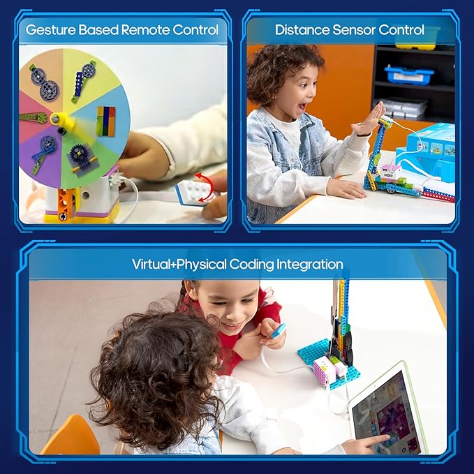 ICQbot 10 in 1 Coding Robot Kit,270+ Piece ScratchJr Learning Educational APP Remote Voice Programming Building Toys for Age 5+ Kids