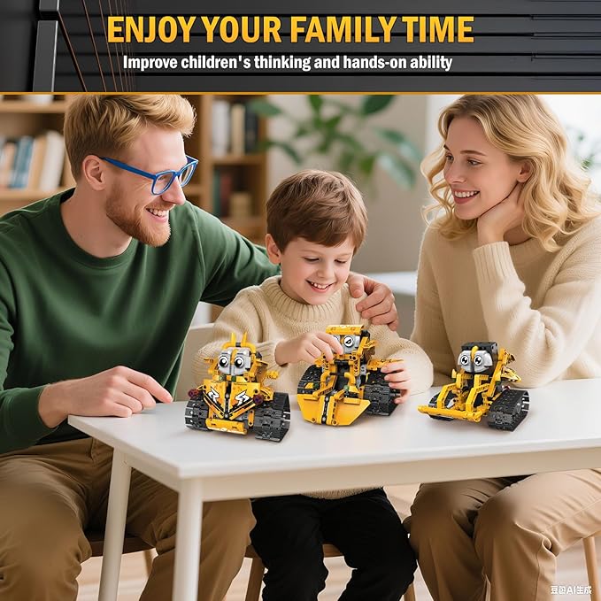 STEM Robot Building Kit for Kids Ages 8-16, 5 in 1 Robot Toys with APP & Remote Control, 269 PCS Programmable Engineering Building Blocks Birthday Gifts for Boys Girls Age 6 7 8 9 10 11 12+