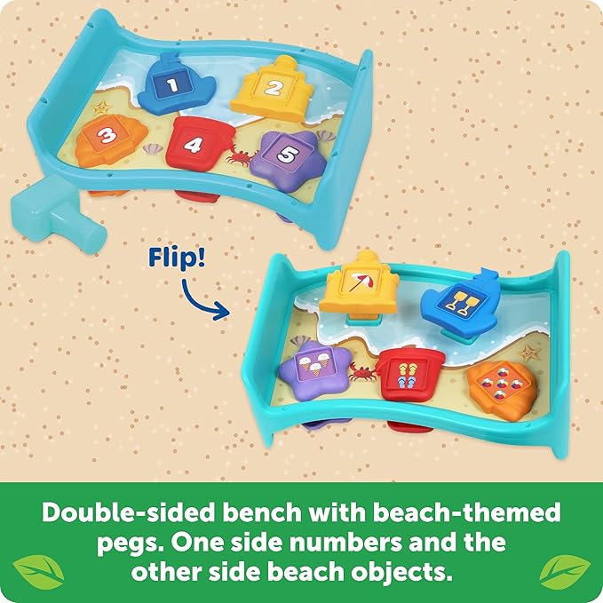 Learning Resources Seaside Pounding Bench, Seaside Game, Preschool Toddler Activities, Shape Sorter, Fine Motor Toys, Kids Hammer