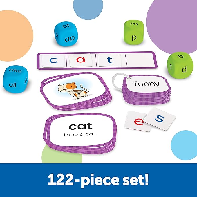 Learning Resources Skill Builders! Kindergarten Reading Activity Set - 122 Pieces, Ages 5+, Back to School Essential Materials, Homeschool Supplies