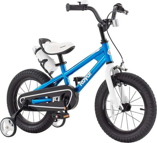 RoyalBaby Kids Bike Freestyle Classic & EZ Balance Pedal Switchable Bicycle, 12 14 16 18 Inch, 3-10 Years Toddler to Big Kids