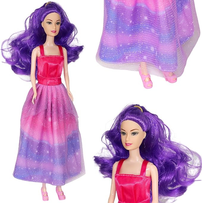 Princess Dolls Playset | 4 in 1 Fashion Mermaid Dolls for Dress Up & Role Play | Collectible Series Mermaid Toys Gift for Girls Age 4-7 | Birthday Party Christmas Children's Day Wish List