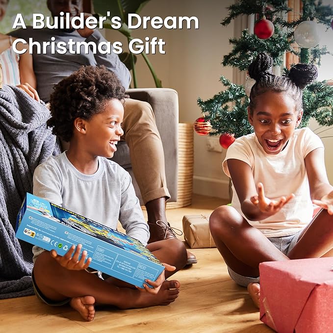 Christmas STEM Robot Building Kit Gift for Boys Ages 8-12 with Remote Control, Technic Coding Robotic Toy for Kids’ Birthday, Buildable 5-in-1 Models with 488 Pieces