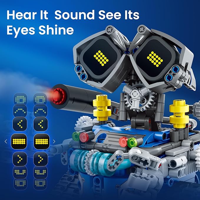 Sillbird Christmas STEM Robot Building Kit with Remote Control Gifts for Boys Ages 8-14, Buildable 5in1 Robotics Technic Coding Toy for Kids Birthday with 596 Pieces