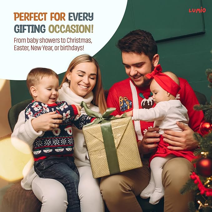 Lumio Interactive Musical Plush Toy with Lights and Sounds - Sensory Toy for 3 6 9 12-18 Months and up, Perfect for Tummy Time Rhythm Learning (Guitar)