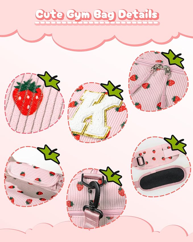 Stocking Stuffers for Toddler, Girls Gym Bag, Kids Personalized Weekend Duffel Bags with Shoe Compartment, Initial Travel Tote with Makeup Bag, Dance Recital Gifts for Girl (Letter Y)