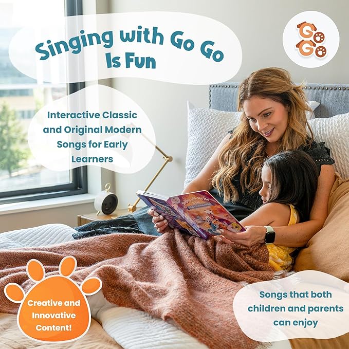 GO GO Children's Songs from East and West 8 Baby Songs, Musical Book for Toddlers 1-3, Nursery Rhyme Books, Talking Features, Singing Toys and Music for Early Learning and Entertainment
