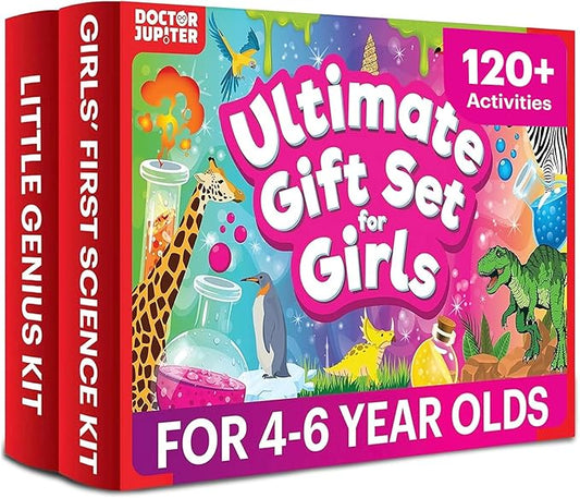 Doctor Jupiter Ultimate Gift Set for Girls| Set of Girl’s First Science Kit, Little Genius Kit for 4-6 Year Olds| Girl Birthday Gifts| STEM Learning & Education Toys for Kids Ages 4,5,6