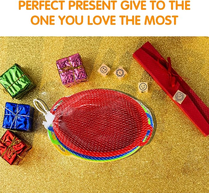 Sand Sifters Sieve for The Beach Sand Toys (Red, Blue, Yellow & Green) Complete Gift Set Bundle-4Pack(8.75x 9.75in)…