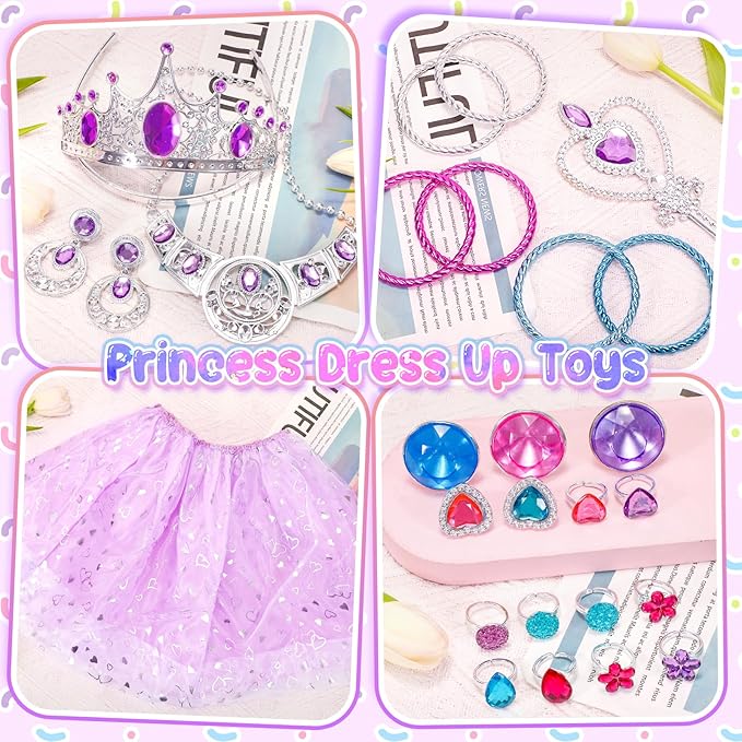 Tagitary Plush Unicorn Toys with Glowing Horns, Walking Pony Realistic Interactive Stuffed Unicorn with Kids Dress Up & Pretend Jewelry Toys,Christmas Birthday Gift Party Favors for Kids Toddlers