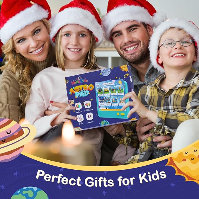 HOMESTEC Astro Pad, Toddler Interactive Learning Toys Ages 3 4 5 6, Kids Speech Therapy Educational Tablet Includes Sight Words, Nursery Rhymes, Stories, Perfect Christmas,Birthday Gift for Boys Girls