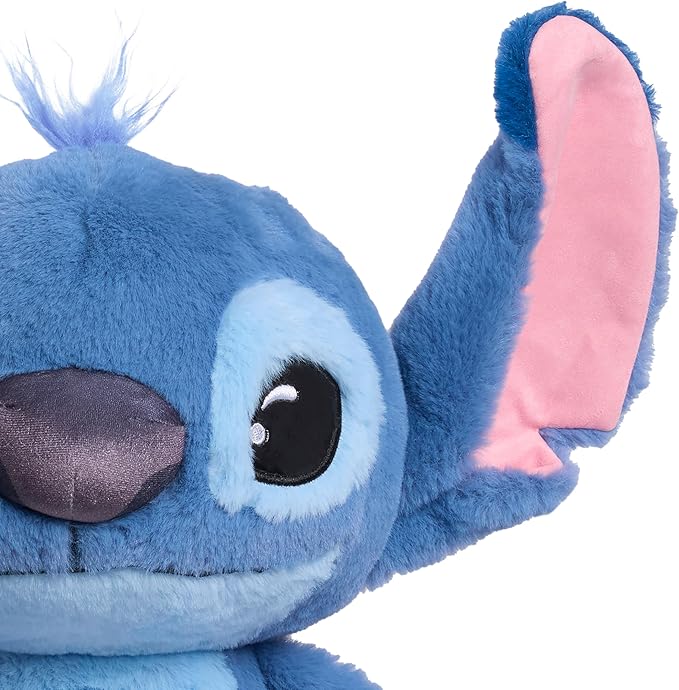 Disney Stitch Live-Action 13-inch Large Plush Stuffed Animal, Soft Toy for Kids, Blue, Alien, Toy for Fans, Girls, Boys, Kids, Ages 2 and Up by Just Play