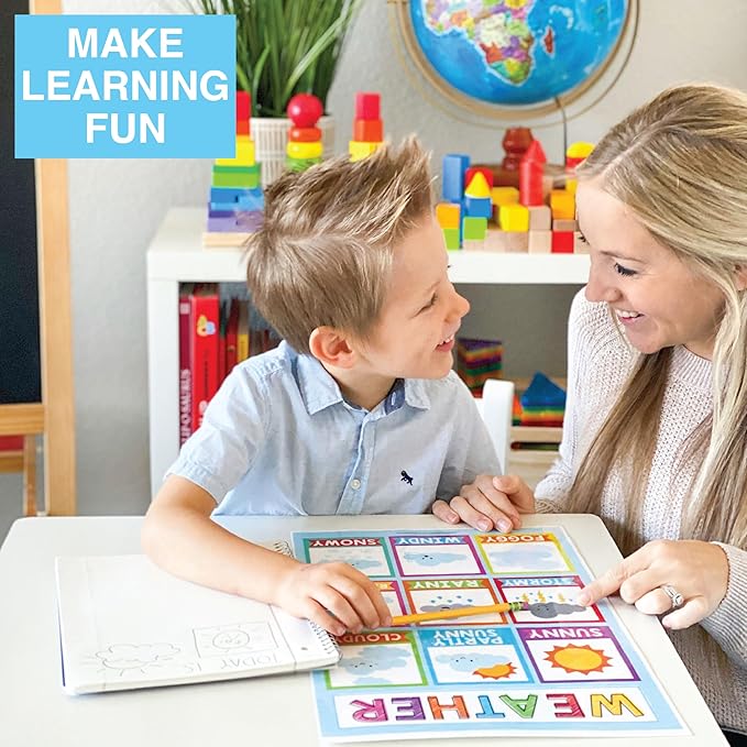 Hadley Designs 16 Educational Posters for Classroom Decor - Colorful Educational Posters for Toddlers 1-3, Toddler Learning Poster for Kids Ages 3-5, Kindergarten & Preschool Classroom Must Haves