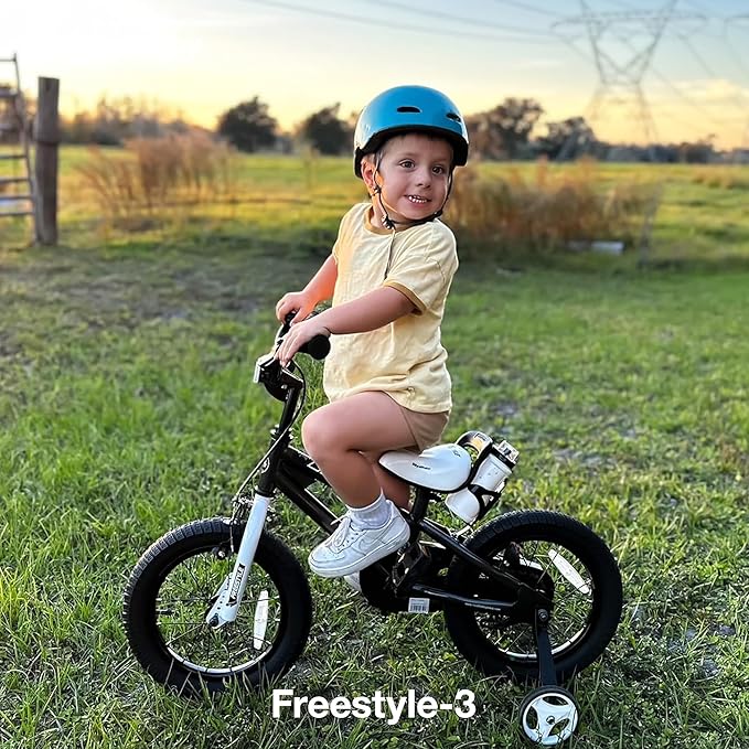 RoyalBaby Kids Bike Freestyle Classic & EZ Balance Pedal Switchable Bicycle, 12 14 16 18 Inch, 3-10 Years Toddler to Big Kids