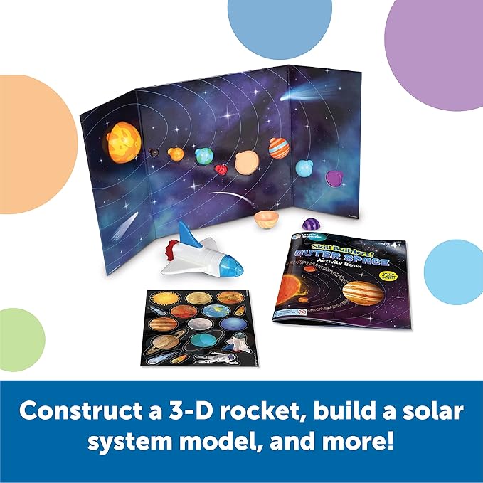 Learning Resources Skill Builders! Outer Space Activity Set - 17 Pieces, Ages 4+, Preschool Science, STEM Toys, Toddlers Homeschool Montessori, Gifts for Boys and Girls