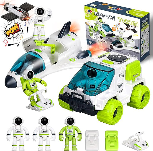 TOY Life Space Rocket Toys for Kids Shuttle Toy with Astronaut Figure and Rover for Boy 5-12 Kid Spaceship Planet Stem for Boys & Girls