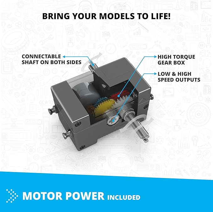 Engino Inventor STEM Robotic Kit, Robotorized GinoBot, Construction Toys for Kids 9+, Building Kit Powered by Motor, Coding STEM Toys, Gifts for Boys & Girls (10 Models to Build)