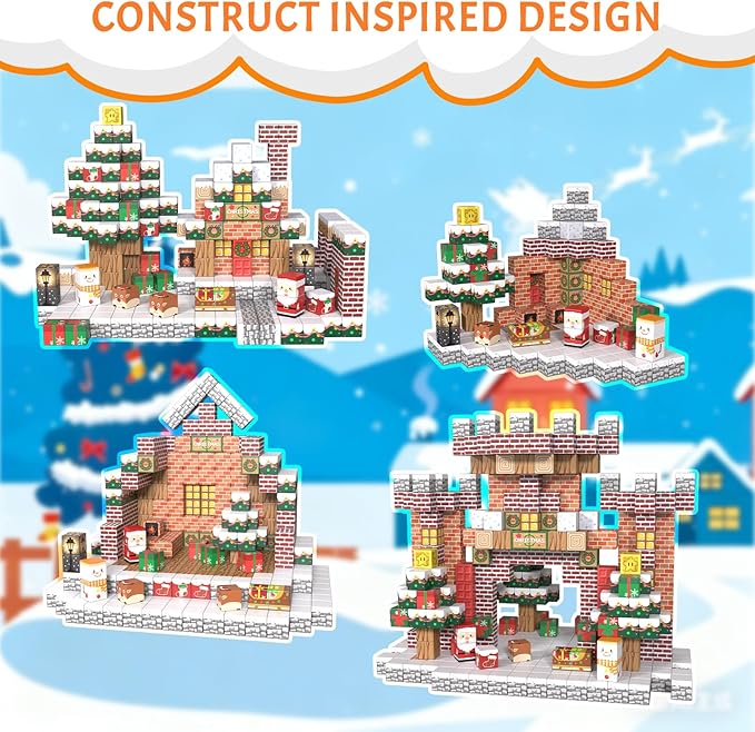 Vdealen 300 PCS Magnetic Blocks-Magnetic Building Blocks, Stacking Magnetic Cubes Toy for Kids, STEM Montessori Sensory Toys for Boys and Girls Age 3 4 5 6 7 8 9 10 11 12 Christmas Birthday Gift