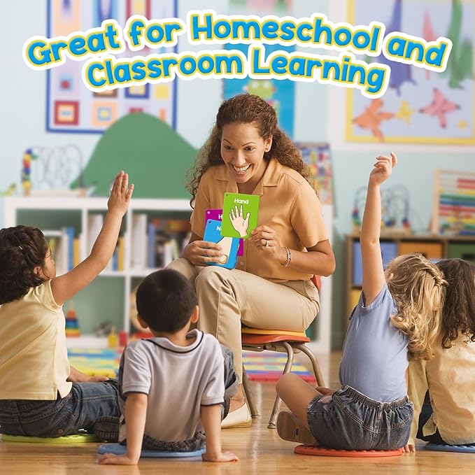 Torlam Toddler Flash Cards Baby Cognitive Flashcards for Kids, Learning Alphabet, Numbers, Shapes & Colors, Animals, First Words, Body Parts, Foods, Preschool Kindergarten Activities Educational Toys