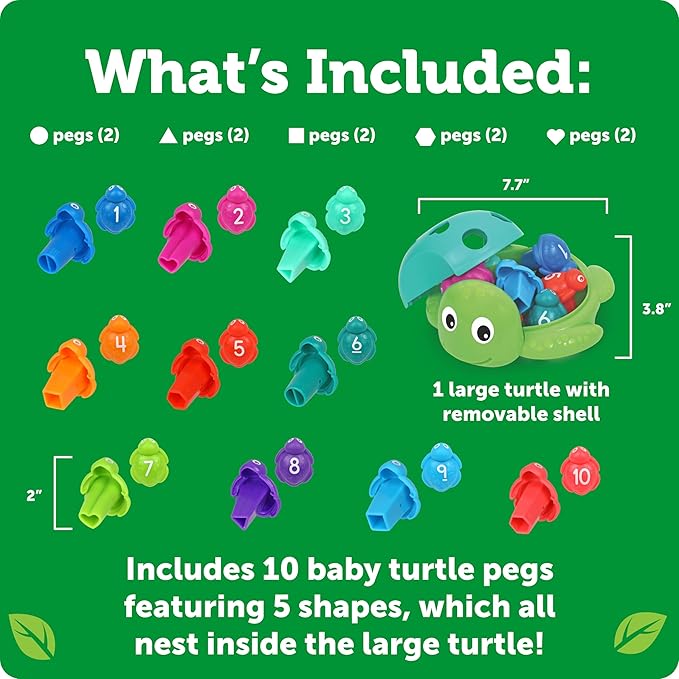 Learning Resources Seymour The Counting Shapes Sea Turtle, Toddler Learning Activities, Shape Sorter, Toddler Toy, Stacking Toys, Occupational Therapy, Fine Motor Games