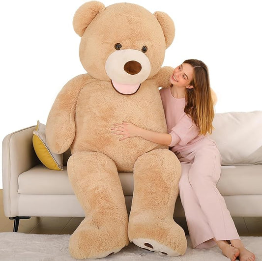 MaoGoLan Big Stuffed Animal - 6 Feet Giant Plush Teddy Bear - Adorable and Fluffy Jumbo Teddy for Girlfriend, Boyfriend, Wife - Brown