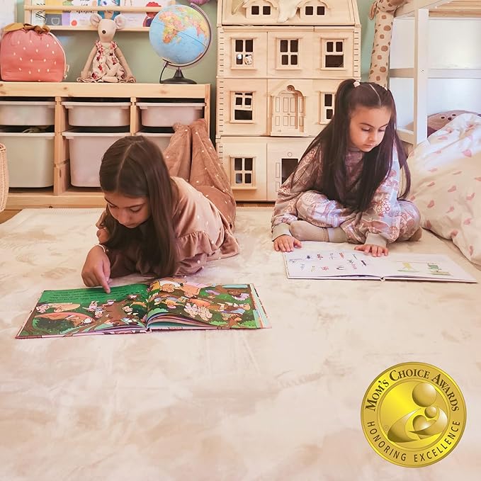 Hakuna Matte Premium Baby Play Mat 60”x 80” Beige – Cloud-Soft Coral Velvet Memory Foam Rug for Crawling & Play – Non-Slip, Water-Resistant, Care Tummy Time Mat – Non-Toxic Padded Playmat