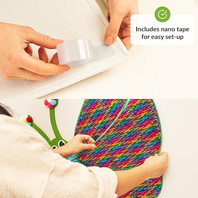 ODOXIA Sensory Wall Panel | Sequin Busy Board for Sensory Room and Daycare | Montessori Toys and Activity | Autism Mats and Squares for Toddlers and Kids