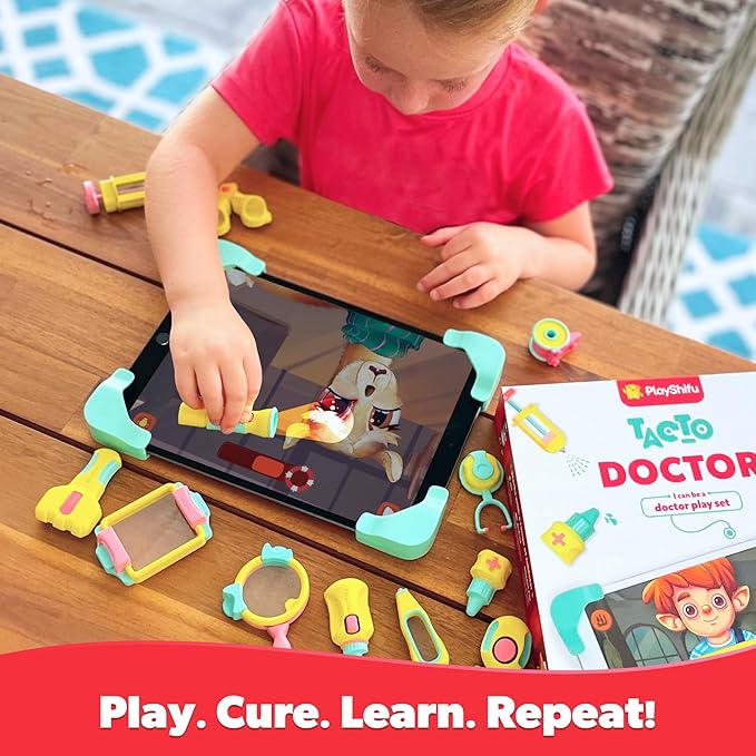 PlayShifu Doctor Kit for Kids – Tacto Doctor | Tech-Powered Pretend Playset with 12 Tools & 3 Games | STEM Learning Toy for Ages 4–10 | Roleplay Gift for Boys & Girls | Tablet Not Included