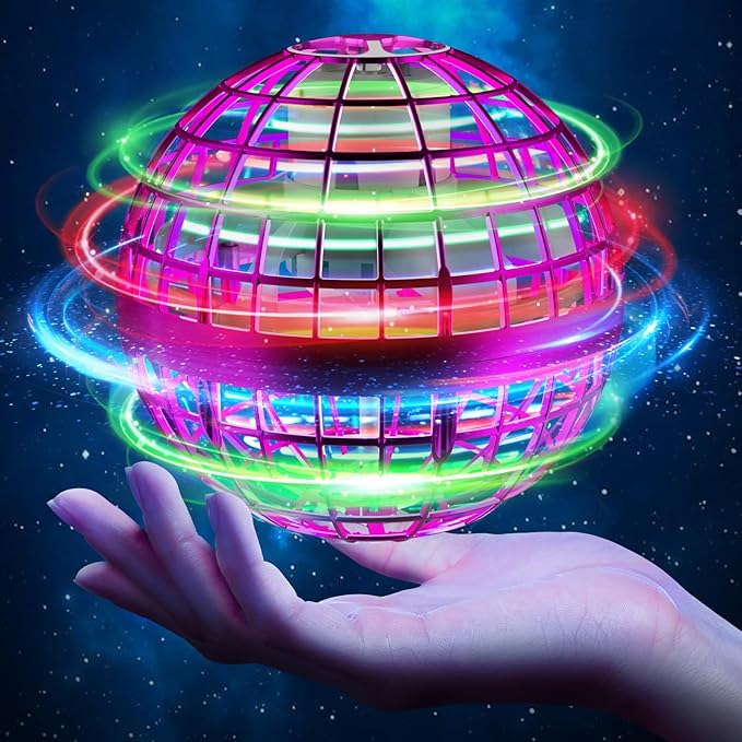 Flying Orb Ball 2024,Toys Soaring Hover Boomerang Spinner Hand Controlled Mini Drone Cosmic Globe Spinning Kids Adults Outdoor Fly Toy Birthday Gift Cool for Boys Girls 6 7 8 9 10+ Year Old (Purple)