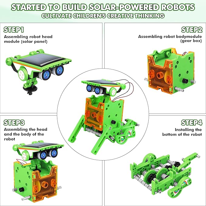 STEM 13-in-1 Education Solar Power Robots Toys for Boys Age 8-12, Educational Toy Science Kits for Kids Experiment Robotics Set Birthday Gifts for 8 9 10 11 12 Years Old