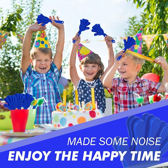 36 Pcs Hand Clappers Noisemakers 7.5 Inch Clappers Noisemakers Plastic Hand Clappers for Birthdays Game Football Sporting Events Cheers Supplies Dance Basketball Football Noisemakers（Blue）