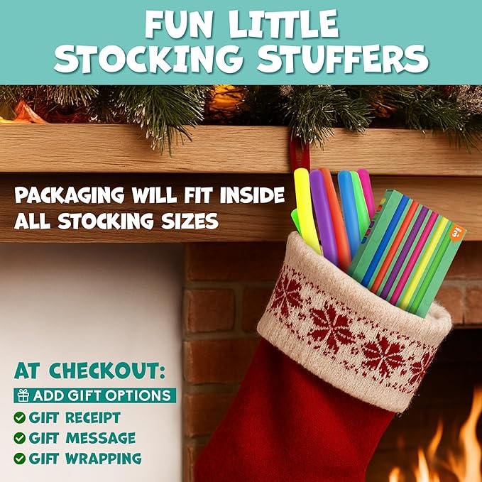 BUNMO Stocking Stuffers for Kids - Stretchy Sensory Strings - Sensory Toys for Kids - Stocking Stuffers for Boys and Girls - Hours of Fun - Original - 6 Pack