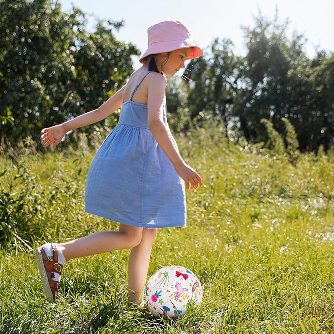 EVERICH Paint Your Own Soccer Ball with Markers, Toddler Arts and Crafts Kits Soccer Gifts for Girls Boys, Size 3 Unicorn Toys Coloring Custom Soccer Ball Game Birthday Gifts for Kids 3 4 5 6-8 8-12