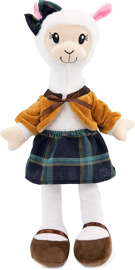 Plushible Soft Baby Doll, 18 Inch Alpaca - Plush Rag Doll with 2 Clothing Sets, My First Plush Toy for Girls, Boys & Infants, Soft Baby Stuffed Toy, Adorable Companion for 1 Year Old & Up