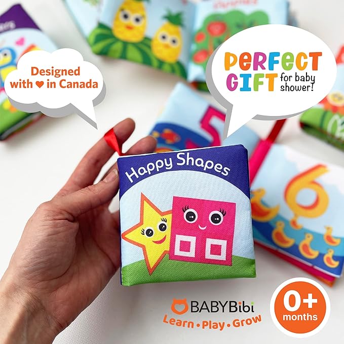 Cloth Books for Babies - Set of 6 Premium Quality Soft Touch & Feel Books for Early Child Development