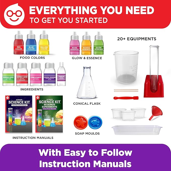 Doctor Jupiter Ultimate Science Kit, Chemistry Set for Kids Ages 8-10-12-14 Ideas for Boys & Girls 8,9,10+ Years Old| STEM Toy with 135+ Experiments| Learning & Educational Projects