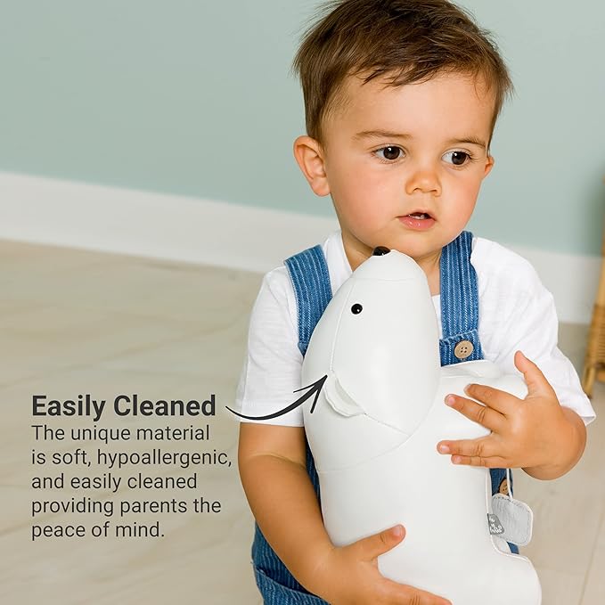 Little Big Friends Musical Baby Toy – Soft Plush Pull-String Cord Classical Toy for Baby & Toddlers | Soothing Stuffed Cuddly Animal Gift | Nathan The Polar Bear