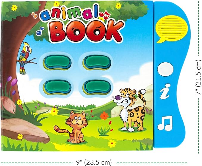 Boxiki kids Animal Sound Book for Toddlers – Interactive Learning Activity Book with Music, Animal Names & Sounds. Educational Toy for Baby & Early Development