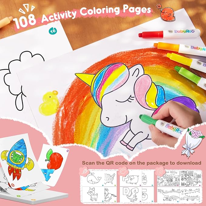 Jar Melo Mermaid Coloring Roll for Kids -Sticky No Mess Coloring Poster for Toddlers, 118×15.74 Inches Large Coloring Tablecloth, Drawing Paper for Kids' Easel Ideal Gifts for Home Birthday Party