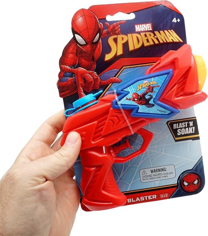 JA-RU Marvel Spiderman Water Gun Pistol Toys (6 Small Water Gun) Water Squirter Guns for Kids. Super Hero Pool Toys. Cat & Dog Training. Outdoor Games. 6819-6