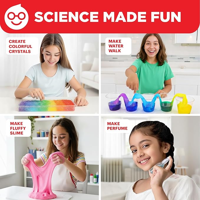 Doctor Jupiter Girls' Science Kit, Chemistry Set for Kids Ages 8-10-12-14 Ideas for 8,9,10+ Year Old Girls | STEM Toy Kit with 50+ Experiments | Learning & Educational Projects
