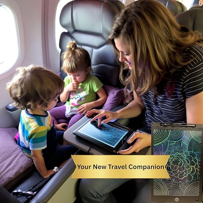 2-Pack LCD Writing Tablets for Kids – 12″ Large & 8.5″ Portable Colorful Doodle Boards – Eye-Safe LCD Screen, Ultra-Thin, Reusable Drawing & Learning Toys for Girls Boys Teenagers