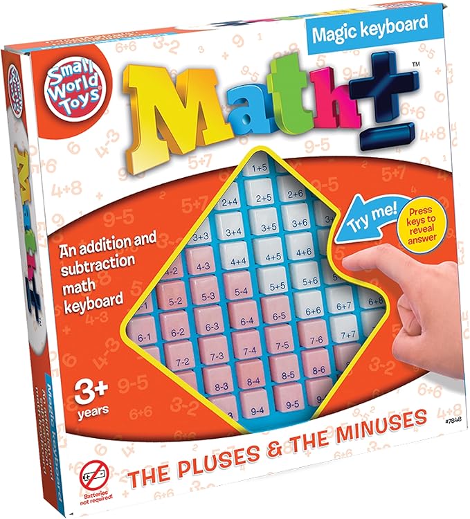 Small World Toys Addition and Subtraction Games, Kindergarten Math Games Board for Ages 3+, Preschool Math Counting Toys, Learning Activities Educational Toys, Learning Gift for Kids